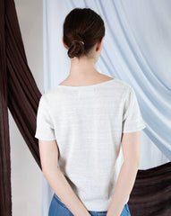Marcelle T-Shirt (V-Neck) - Silver