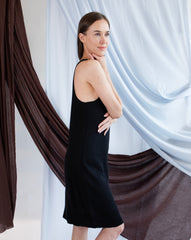 Georgina Tank Top Dress - Pitch Black