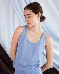 Marcelle Tank Top - Gingham Blue