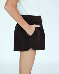 Girl Lilou Velvet Short - Chocolate