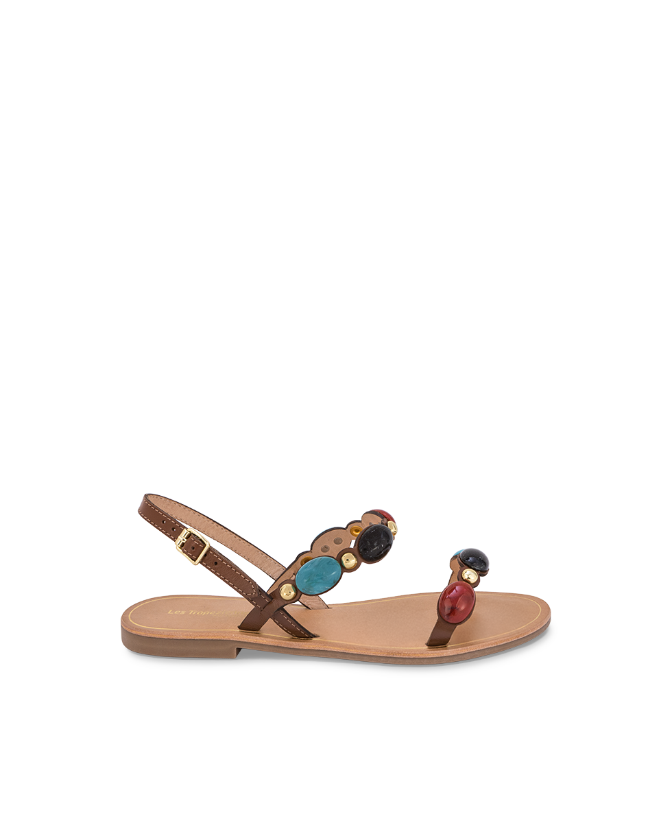 Halep Sandals - Tan Multi