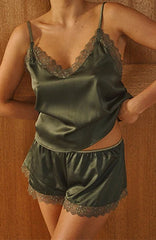 Pyjama Andrée Charlotte - Kaki Lace