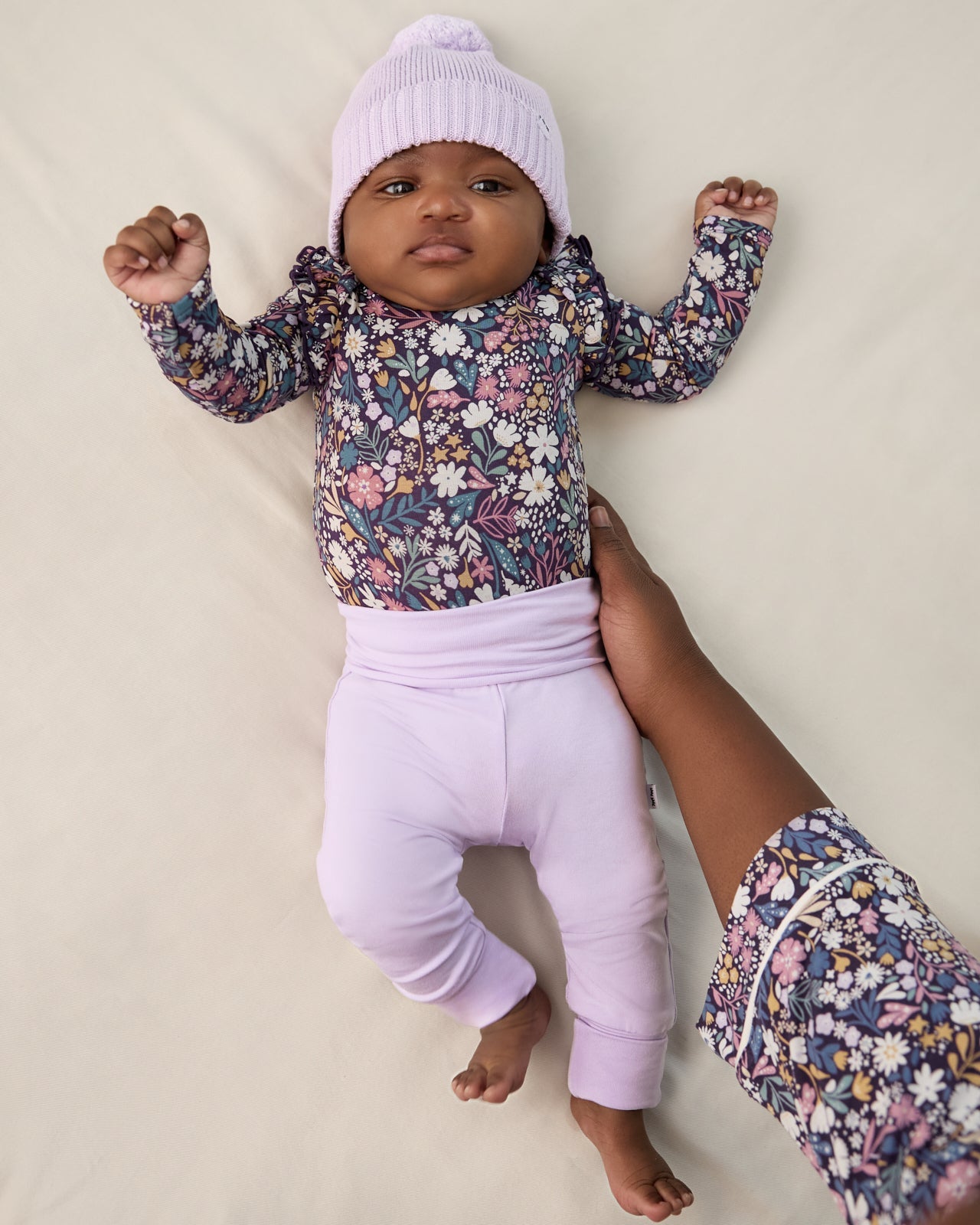 Midnight Petals Flutter Bodysuit