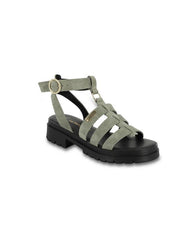Tobosued Low Heels - Sage Green