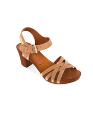 Toopaya Wooden Heels - Taupe