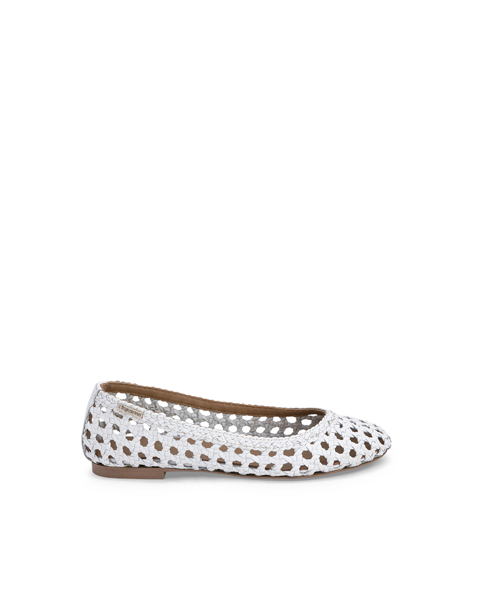 Ziggy Ballerina Flats - White