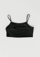Adjustable Black Cropped Demi Tank