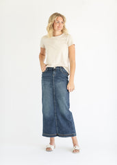 Bria Long Denim Maxi Skirt - FINAL SALE