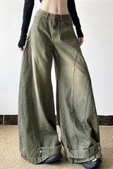 Distressed Bell Bottom Denim Jeans