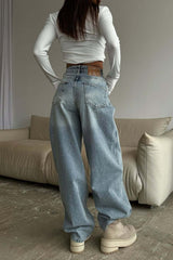 Vintage Low Rise Washed Jeans