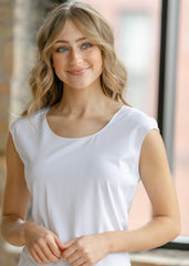 Classic White Cap Sleeve Tank