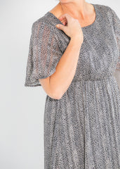 Ditsy Floral Flutter Sleeve Maxi Dress - FINAL SALE