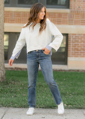 elan Long Sleeve Mixed Media Top - FINAL SALE