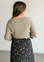 Essential V-Neck Balloon Sleeve Sweater - FINAL SALE