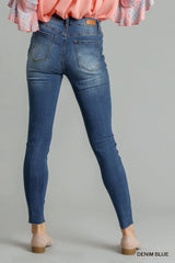 Hazel Blues® |  Umgee Distressed Skinny Jeans with Pockets