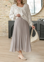 Flowy Pleated Maxi Skirt