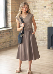 Kate Cap Sleeve Midi Dress