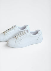 Keds® Pursuit White Leather Lace Up Sneaker - FINAL SALE