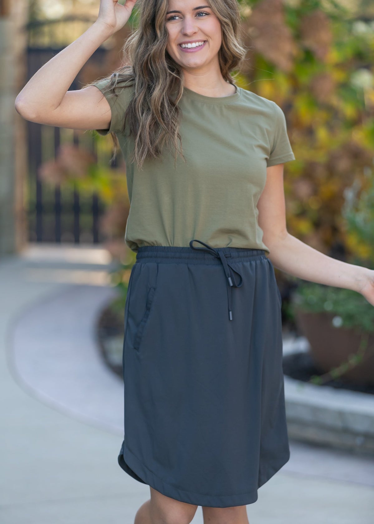 Kenedi Charcoal Athletic Sport Skirt