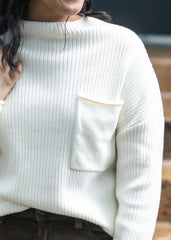 Mock Neck Pocket Sweater - FINAL SALE