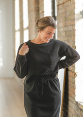 Nickie Cloud Knit Black Top - FINAL SALE