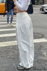 Wide Leg Woven Multi Pocket Cargo Pants